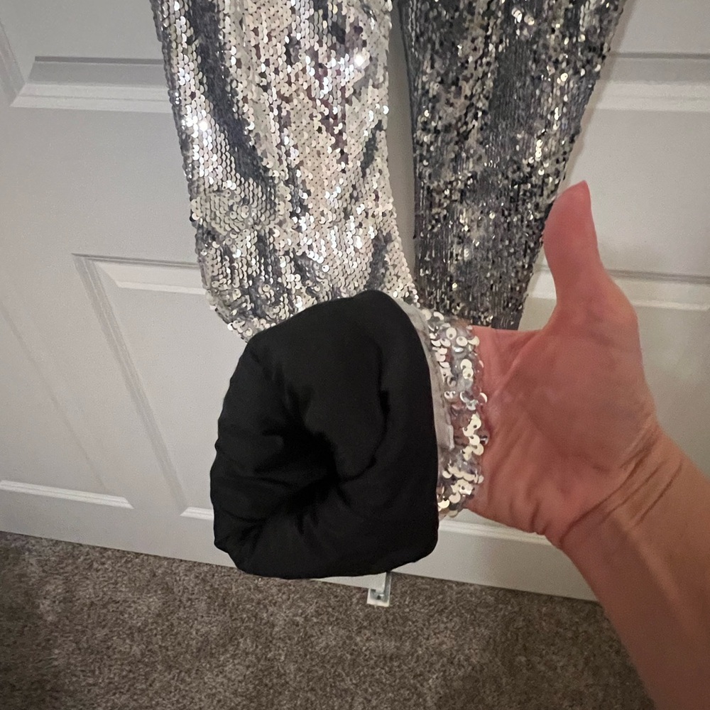 Milly Silver Sequin Trousers - image 5